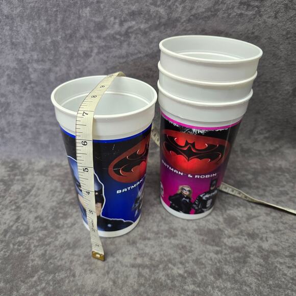 DC Comics Taco Bell Batman & Robin Movie Collectible Cups Batgirl Ivy 4 Cup Set - Picture 6 of 9